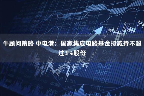 牛顾问策略 中电港：国家集成电路基金拟减持不超过3%股份